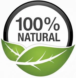 100% Natural Badge - Inverted Colors