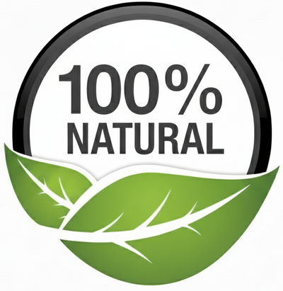 100% Natural Badge - Inverted Colors