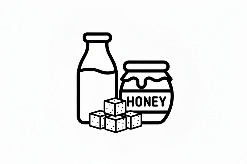 Milk, Honey and Sugar Logo - Complete